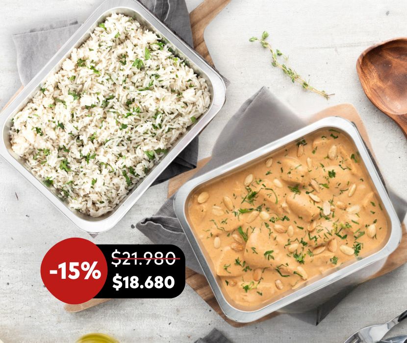 Fondo con Arroz Árabe o Arroz Basmati Menú Para 4 Personas