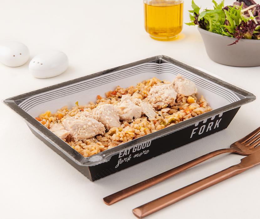 Chaufán Integral de pollo teriyaki