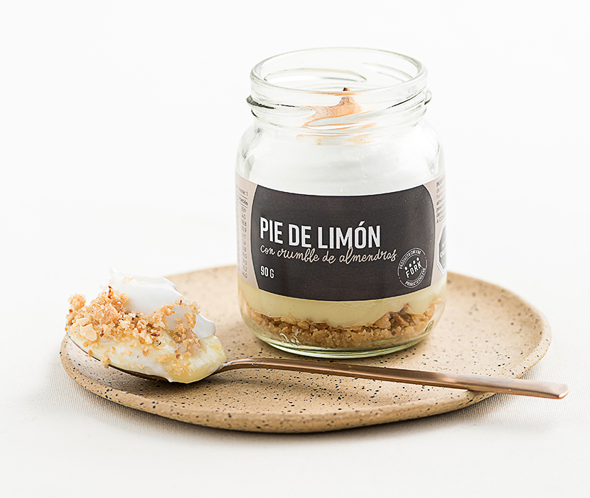 Pie de Limón con crumble de almendras, 90 g