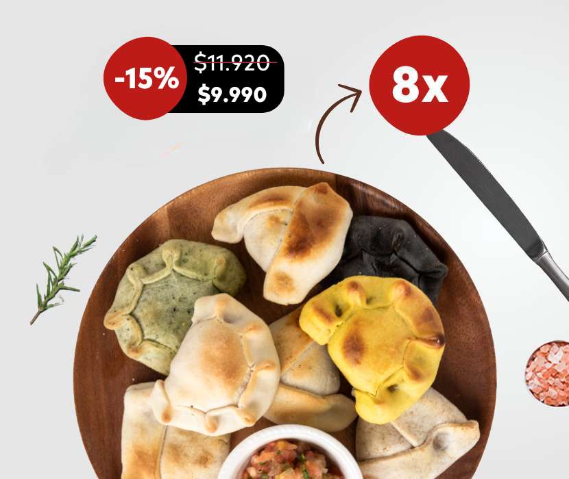 8 Empanaditas Cocktail Elige tu mix preferido